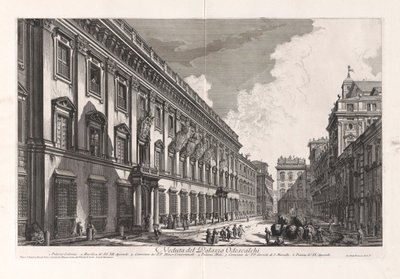 Veduta del Palazzo Odescalchi (Widok Pałacu Odescalchi), z Vedute di Roma (Widoki Rzymu) autorstwa Giovanni Battista Piranesi