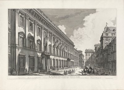 Widok na Palazzo Odescalchi, z widoków Rzymu autorstwa Giovanni Battista Piranesi