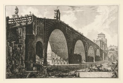 Widok na most Mulwijski nad Tybrem dwie mile za Rzymem, z Vedute di Roma autorstwa Giovanni Battista Piranesi