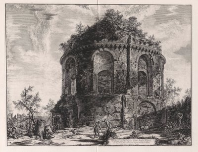 Widok na tzw. Świątynię Kaszelu na Via Tiburtina, milę od Tivoli), z Vedute di Roma (Widoki na Rzym) autorstwa Giovanni Battista Piranesi
