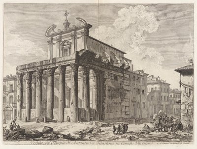 Veduta del Tempio di Antonino e Faustina in Campo Vaccino (Widok świątyni Antonina i Faustyny ​​na Forum Romanum), z Vedute di Roma (Widoki Rzymu) autorstwa Giovanni Battista Piranesi