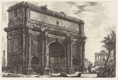Widok Łuku Septymiusza Sewera, z Vedute di Roma autorstwa Giovanni Battista Piranesi