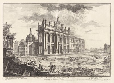 Widok na bazylikę San Giovanni Laterano, z Vedute di Roma (Widoki na Rzym) autorstwa Giovanni Battista Piranesi