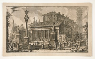 Widok S. Lorenzo za murami, z Vedute di Roma autorstwa Giovanni Battista Piranesi
