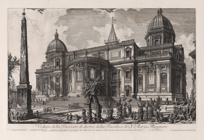 Widok tylnej fasady bazyliki Santa Maria Maggiore, z Vedute di Roma (Widoki Rzymu) autorstwa Giovanni Battista Piranesi