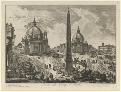 Widok na Piazza del Popolo autorstwa Giovanni Battista Piranesi