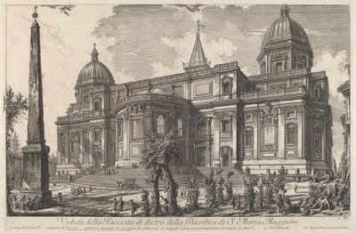Widok na tylną fasadę bazyliki S. Maria Maggiore autorstwa Giovanni Battista Piranesi