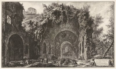 Widok źródła i Spelonche d autorstwa Giovanni-Battista Piranesi