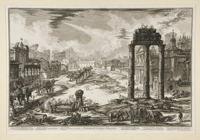 Widok na Campo Vaccino, z widoków Rzymu autorstwa Giovanni Battista Piranesi