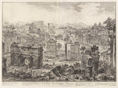 Veduta di Campo Vaccino (Widok na Campo Vaccino [Forum Romanum, ze Wzgórza Kapitolińskiego]), z Vedute di Roma (Widoki na Rzym) autorstwa Giovanni Battista Piranesi