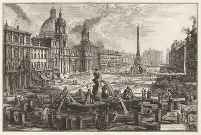 Widok na Piazza Navona nad ruinami Circus Agonalis [Cyrk Domicjana]), z Vedute di Roma (Widoki na Rzym) autorstwa Giovanni Battista Piranesi