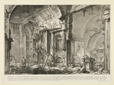 Widok innej części komory grobowej L. Arruntiusa z Le Antichit? rzymski autorstwa Giovanni Battista Piranesi
