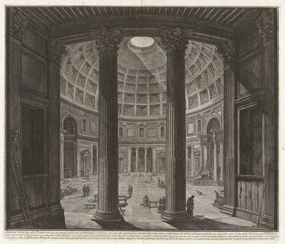 Widok wnętrza Panteonu autorstwa Giovanni Battista Piranesi