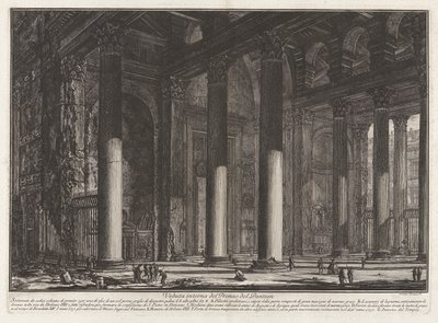 Widok wnętrza Pronaosa Panteonu, z Vedute di Roma (Widoki Rzymu) autorstwa Giovanni Battista Piranesi