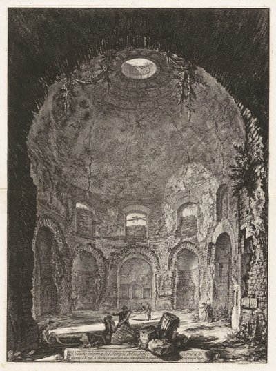 Widok wnętrza świątyni kaszlu autorstwa Giovanni Battista Piranesi