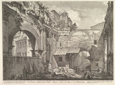 Widok wewnętrzny Atrium Portico di Ottavia Widok wewnętrzny Atrium Porti ..., 1760. autorstwa Giovanni Battista Piranesi