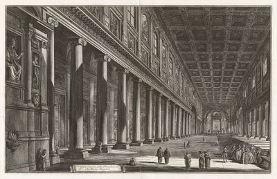 Widok wnętrza bazyliki Santa Maria Maggiore z Vedute di Roma (Widoki Rzymu) autorstwa Giovanni Battista Piranesi