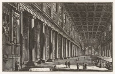 Widok wnętrza bazyliki Santa Maria Maggiore, z Vedute di Roma (Widoki Rzymu) autorstwa Giovanni Battista Piranesi