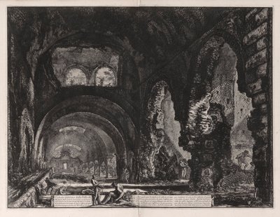 Widok wnętrza willi Mecenasa autorstwa Giovanni Battista Piranesi