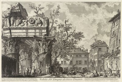 Weduta ze świątynią Jowisza Tonansa, ok. 1930 r. 1755 autorstwa Giovanni Battista Piranesi