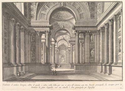 Przedsionek starożytnej świątyni. . . Przedsionek starożytnej świątyni. . .,ok. 1743-50. autorstwa Giovanni Battista Piranesi
