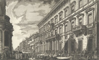 Widok wzdłuż Via del Corso Palazzo dell