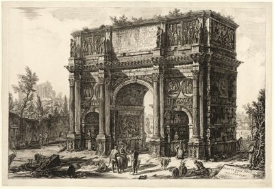 Widok Łuku Konstantyna, z Widoków Rzymu autorstwa Giovanni Battista Piranesi