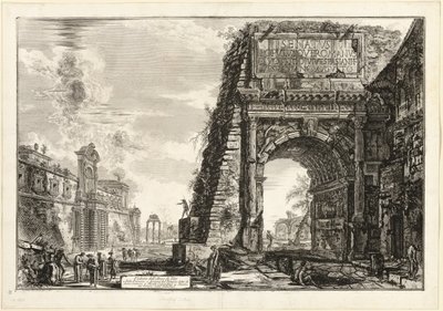Widok Łuku Tytusa z Widoków Rzymu autorstwa Giovanni Battista Piranesi