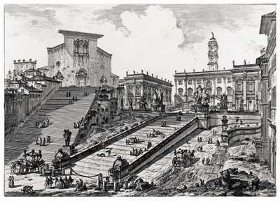 Widok na Kapitol z serii „Widoki Rzymu”, ok. 1760 autorstwa Giovanni Battista Piranesi