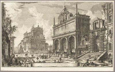 Widok na źródło Acqua Felice, z widoków Rzymu autorstwa Giovanni Battista Piranesi