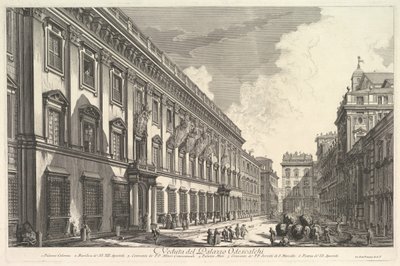 Widok na Palazzo Odeschali, z widoków Rzymu Widoki rzymskie, ca. 1753. autorstwa Giovanni Battista Piranesi