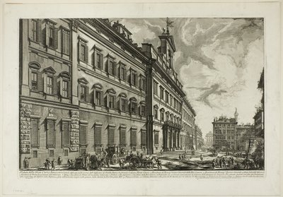 Widok na Palazzo di Montecitorio z Widoków Rzymu autorstwa Giovanni Battista Piranesi