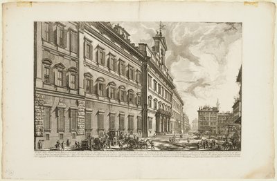 Widok na Palazzo di Montecitorio z Widoków Rzymu autorstwa Giovanni Battista Piranesi