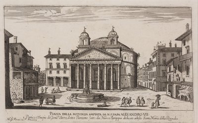 Widok Panteonu, ok. 1778-92 (akwaforta) autorstwa Giovanni Battista Piranesi