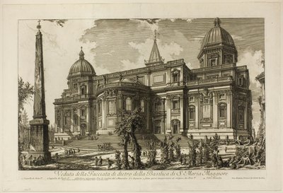 Widok na tylne wejście do bazyliki S. Maria Maggiore, z widoków Rzymu autorstwa Giovanni Battista Piranesi