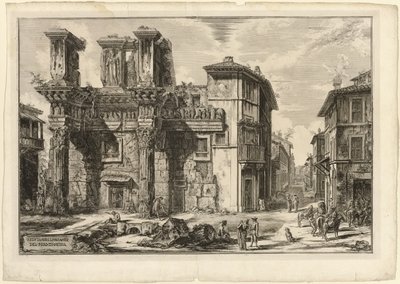 Widok szczątków forum Nerwy, z widoków Rzymu autorstwa Giovanni Battista Piranesi