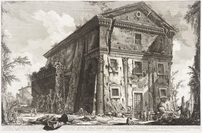 Widok na świątynię Bachusa, 1760-78 autorstwa Giovanni Battista Piranesi