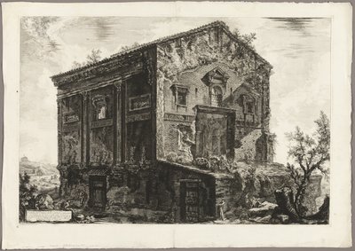 Widok na świątynię Camenae z widoków Rzymu autorstwa Giovanni Battista Piranesi