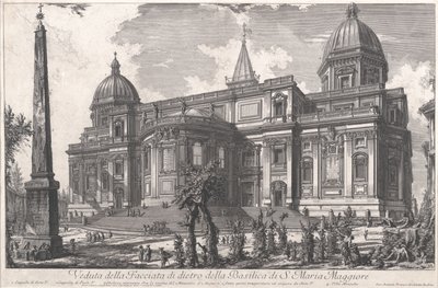 Widok tylnego wejścia do bazyliki S. Maria Maggiore, ok. 1760-1778 (akwaforta) autorstwa Giovanni Battista Piranesi
