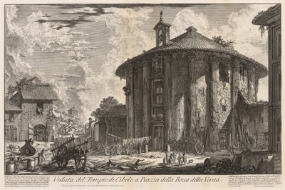 Widoki Rzymu: Świątynia Kybele autorstwa Giovanni Battista Piranesi