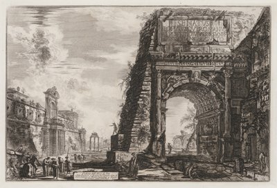 Widoki Rzymu: Łuk lub Tytusa autorstwa Giovanni Battista Piranesi