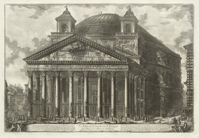 Widoki Rzymu: Panteon, 1761. autorstwa Giovanni Battista Piranesi