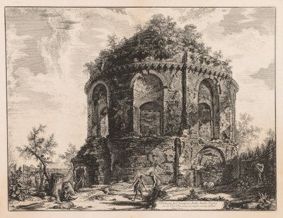 Widoki na Rzym: tak zwane Tempio della Tosse, niedaleko Tivoli autorstwa Giovanni Battista Piranesi