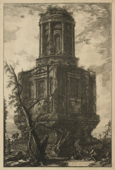 Widoki Rzymu: Grobowiec zwany La Connocchia, 1776 r. autorstwa Giovanni Battista Piranesi