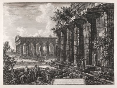 Widok niektórych kolumn przeciwległej fasady? że z poprzedniego zarządu autorstwa Giovanni Battista Piranesi