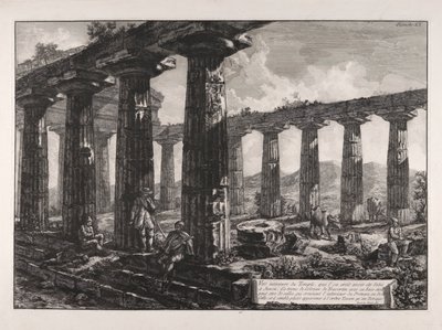 Widok wnętrza świątyni, że autorstwa Giovanni-Battista Piranesi