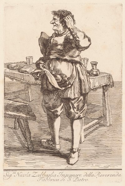 Pan Nicola Zabbaglia autorstwa Giovanni Battista Piranesi, after Pier Leone Ghezzi