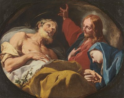 Der Tod des hl. Joseph autorstwa Giovanni Battista Pittoni