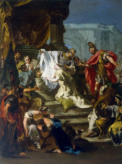 Ofiara córki Jeftego — Giovanni Battista Pittoni Młodszy autorstwa Giovanni Battista Pittoni