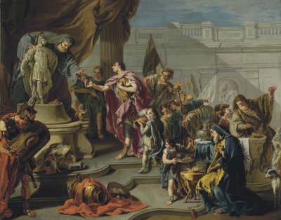 Scypion oddający hołd Marsowi autorstwa Giovanni Battista Pittoni